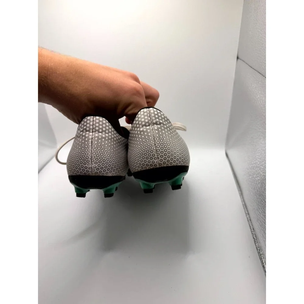 Puma Spirit FG Kids 5.5‎ Boots White Core Black Lace Up Round Toe Football Boots